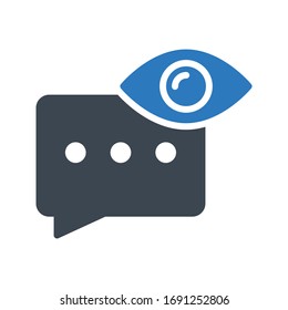 message bubble vector glyph color icon 