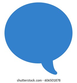 Message Bubble vector icon. Flat cobalt symbol. Pictogram is isolated on a white background. Designed for web and software interfaces.