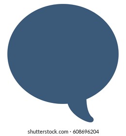 Message Bubble vector icon. Flat blue symbol. Pictogram is isolated on a white background. Designed for web and software interfaces.