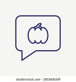Message Bubble Vector Line Icon