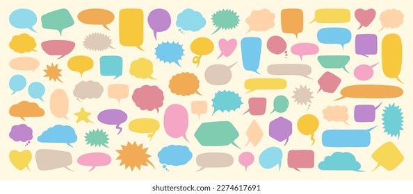 Message bubble vector. Speech bubble, text message, social media comment. Website or mobile app comment. Message cloud doodle. Comics. Chat or dialogue cloud.