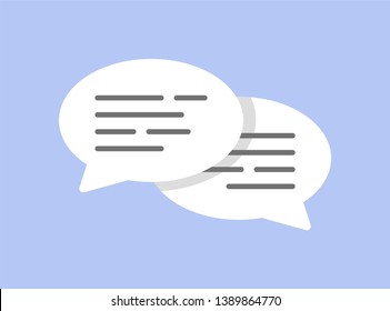 Message bubbles chat, online chatting, business concept vector illustration