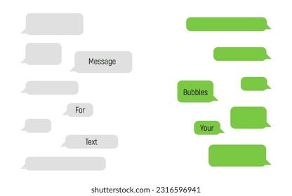 Message bubbles. Chat. Speech bubbles. Messages Bubbles. Vector illustration