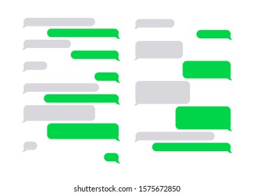 Message bubbles chat vector. Chat speech bubbles in a flat design. Collection of chat speech bubbles. Place your own text to the message clouds. 