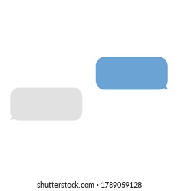 Message bubbles chat vector. Vector template of message bubbles chat boxes icons.