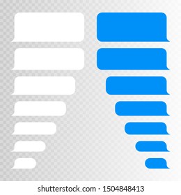 Message bubbles design template for chat or website. Modern vector illustration flat style.