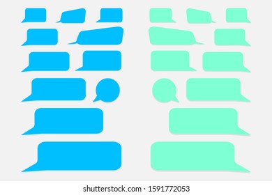 Message bubbles design template for chat or website. Modern vector illustration flat style
