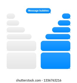 Message bubbles design template for messenger chat. Vector stock illustration.