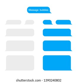 Message bubbles design template for messenger chat or website. Modern vector illustration flat style.