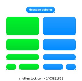 Message bubbles design template for messenger chat. Vector stock illustration.