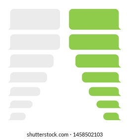 Message bubbles design template for messenger chat or website. Modern vector illustration flat style.