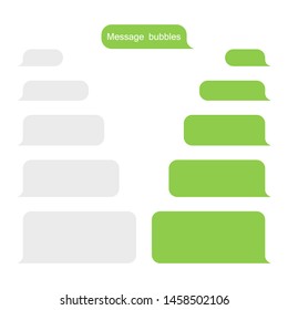 Message bubbles design template for messenger chat or website. Modern vector illustration flat style.