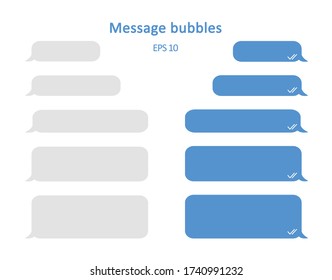 Message bubbles. Design template for messenger chat or website. Modern vector illustration in flat style.