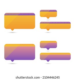 Message bubbles design template for messenger chat