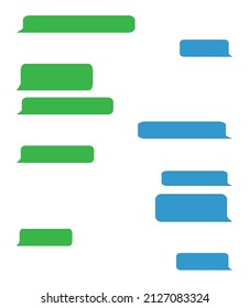 Message bubbles design template for messenger chat or website. Modern vector illustration