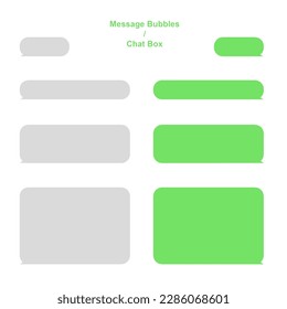 Message bubbles with green colour design