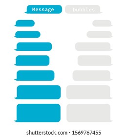 Message bubbles icon isolated on white background. Vector illustration. Eps 10.