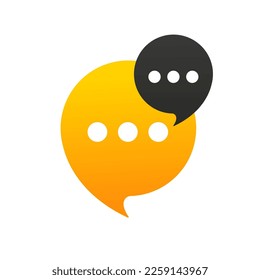 Сhat message bubbles icon. Support service. Talk bubble speech logo, Chat on line symbol, app Chat Messaging business concept. Vector illustration