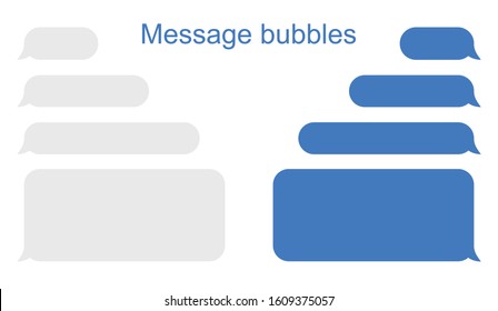 Message bubbles icons. Design for chat. Vector message tablog. Vectone graphics on a white background in a flat style for web sites and advertising big boards