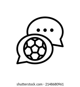 Message bubbles icons. Design for chat, message tablog. Vector graphics on a white background in a flat style for football discuss web sites and advertising big boards.
Football podcast icon vector.