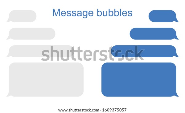 Message bubbles icons. Design for\
chat. Vector message tablog. Vectone graphics on a white background\
in a flat style for web sites and advertising big\
boards