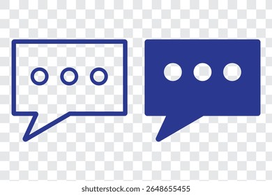 Message bubbles icons. Line, collection of speech bubbles icons. Chat on line symbol template. Design vector icon illustration. Eps 10