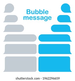 Iconos de burbujas de mensajes. Burbujas de chat SMS por teléfono. Colección de iconos de habla de burbuja. Un botón de burbuja de smartphone diferente aislado en fondo blanco. Ilustración vectorial.
