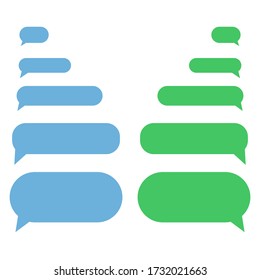 Message bubbles set. Empty messaging boxes template.