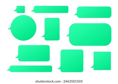 Message bubbles template for creating dialogues on white background. Text template bubbles. Mockup Web messenger interface. Speech bubbles for chat.