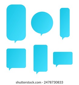 Message bubbles template for creating dialogues on white background. Text template bubbles. Mockup Web messenger interface.