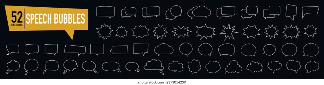 Message bubbles vector icons for chat
