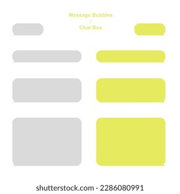 Message bubbles with yellow colour design
