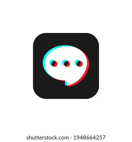 Message button icon, social media modern design button