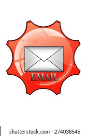message button for web pages, vector illustration