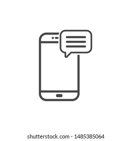 Message by mobile phone icon