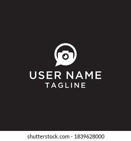 message camera silhouette logo design inspiration