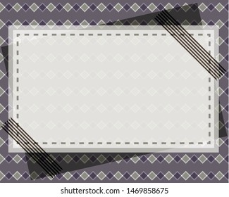 message card. Checked Pattern Wallpaper.Masking tape