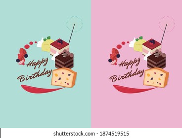 Message card for a happy day