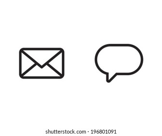 Message Chat Bubble Outline Icon Symbol