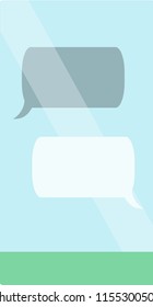 Message chat bubbles on phone screen. Vector illustration