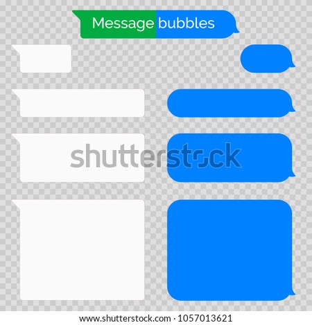 Message chat bubbles vector icons for messenger. Vector design template for message chat