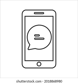 Message, chat, chatting, conversation line icon. Outline vector.