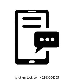 Mensaje, chat, icono de charla. Gráficos vectoriales negros.