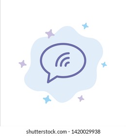 Message, Chat, Chatting, Sand Blue Icon on Abstract Cloud Background