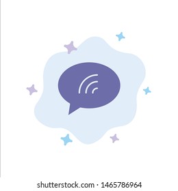 Message, Chat, Chatting, Sand Blue Icon on Abstract Cloud Background. Vector Icon Template background