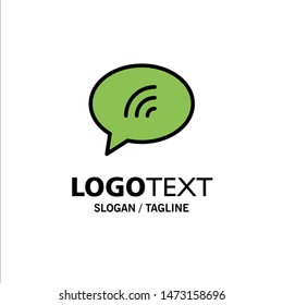 Message, Chat, Chatting, Sand Business Logo Template. Flat Color
