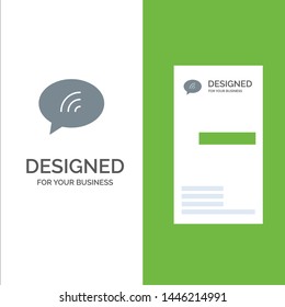 Message, Chat, Chatting, Sand Grey Logo Design and Business Card Template