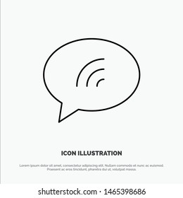 Message, Chat, Chatting, Sand Line Icon Vector. Vector Icon Template background