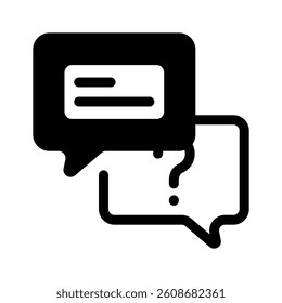 Message, chat communication, trendy icon of speech bubbles