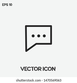 Message, chat, conversation symbol vector icon for web and mobile application. Premium quality.